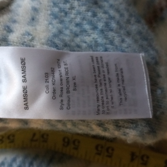 SAMSOE SAMSOE Rosa Overshirt-Rice ST  Relaxed Fit Drop Shoulders WOMEN'S… - Picture 13 of 16